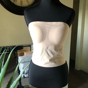 Seamless Strapless Cream Bandeau